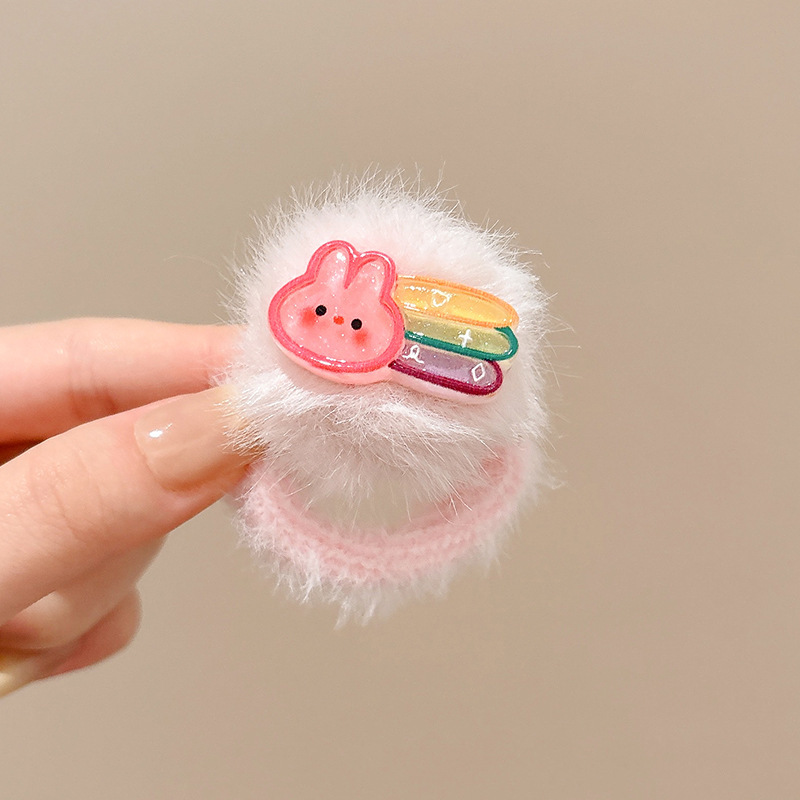 Dibujos animados para niños lindo pulgar lazo para el cabello bebé no daña el cabello cuerda alta elástico banda elástica cuerda para el cabello accesorios para el cabello