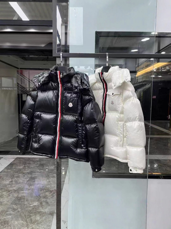 境外爆款蒙家玛雅彩虹保暖羽绒男女短款加厚连帽外套女外贸批发|undefined