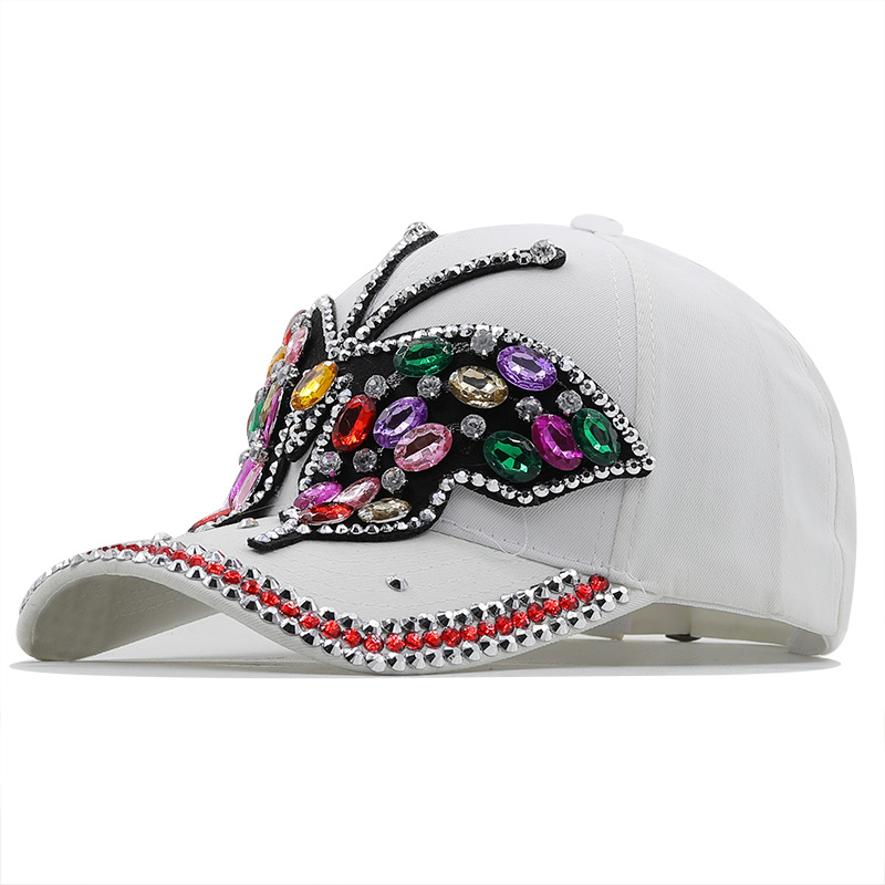 Fashion New Big Bowknot Diamond Baseball Cap Female display picture 3