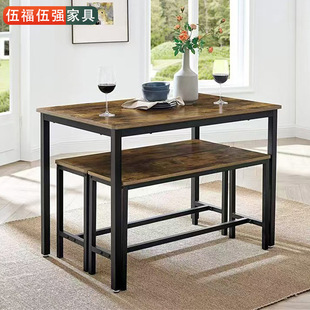 Amazon Hot Selling 110cm Table and Chair Combination suit Balcony Living Room Small Tea Table Long Small Apartment Fast Food Restaurant Dining Table