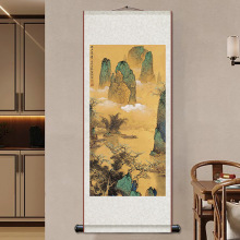 青绿山水画国画烟江叠嶂装饰挂画卷轴仿古画名画复制品字画