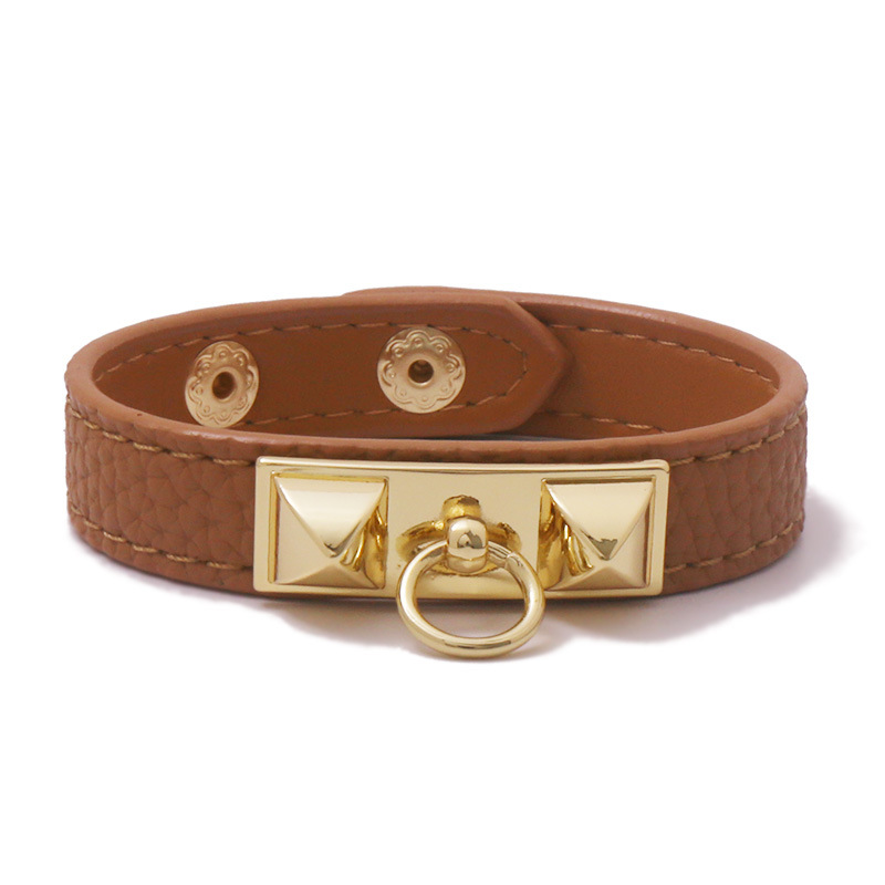 1 Piece Quantity Alloy Copper Hip-Hop Retro  Square Bangle