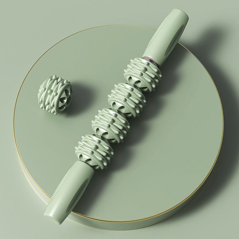 Green 4-wheel massager