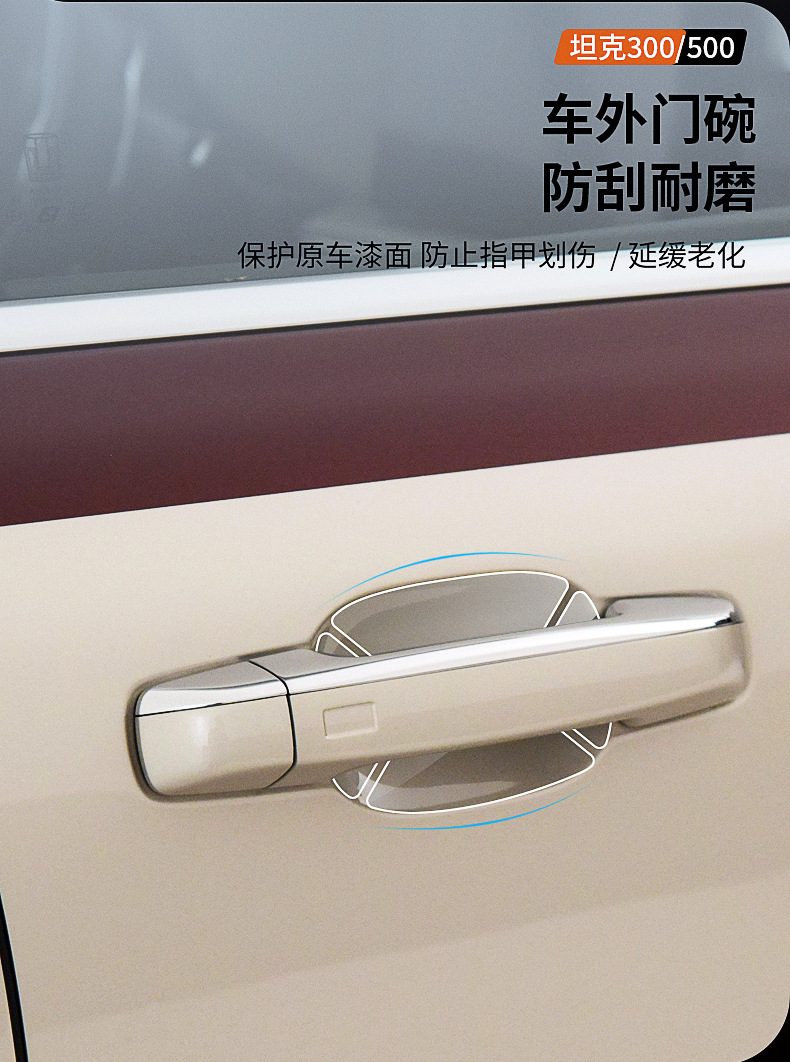 Headlight Film TPU Smoked Black Protective Film For 300/500