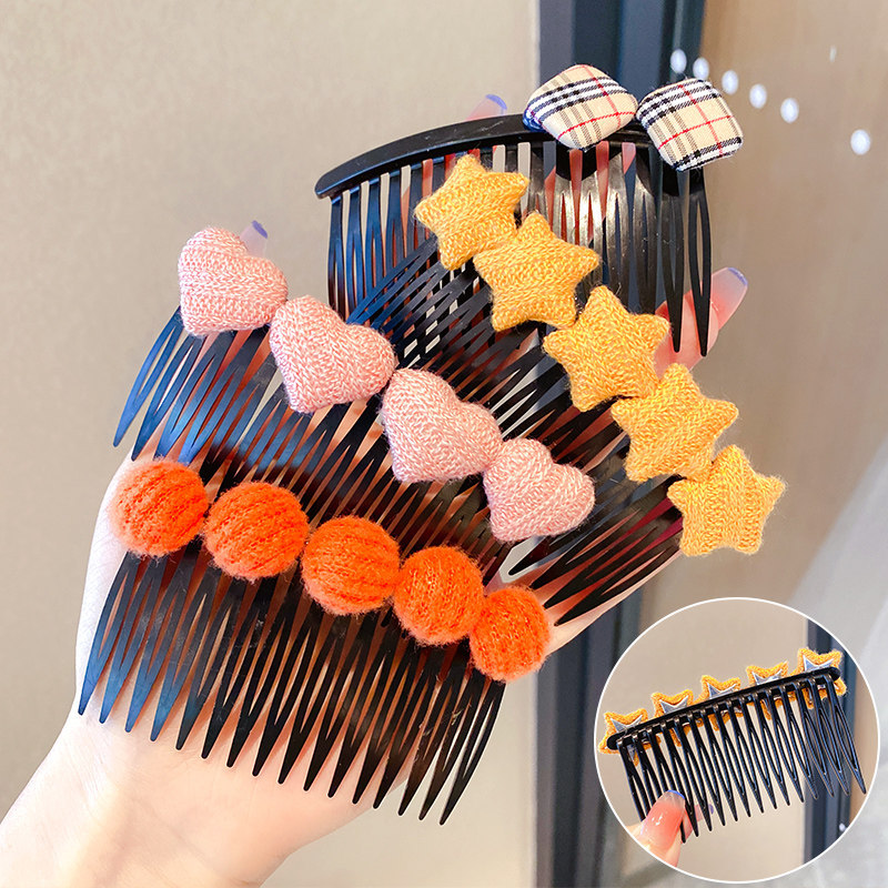 Horquilla de las mujeres Cabeza trasera roto pelo artefacto lindo Bangs pelo peine insertar peine moda pelo roto acabado horquilla updo pelo tocado
