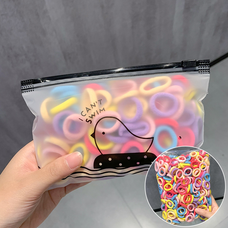 El anillo de la toalla del pelo de la banda del pelo del pulgar no lastima el pelo banda de goma elástica alta accesorios lindos para el cabello cuerda de pelo pequeña para niñas