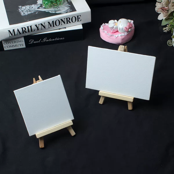 10*10 Mini Oil Painting Board Kidsren's Small Picture Frame DIY Graffiti 3mm with Paint Easel Brush Small Picture Board Set