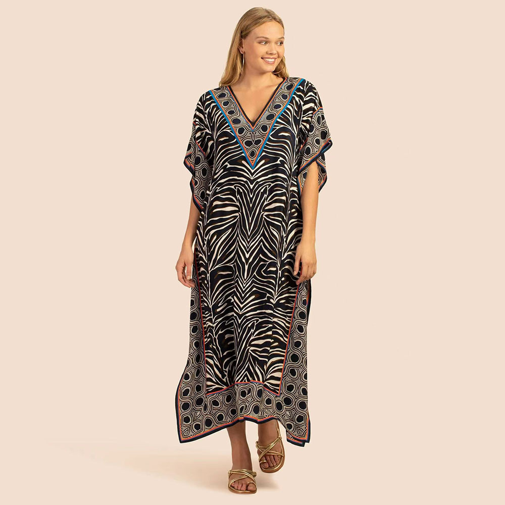 Transfronteriza amazon nueva playa impresa blusa europea y americana traje bikini ropa de protección solar traje de baño blusa Z513