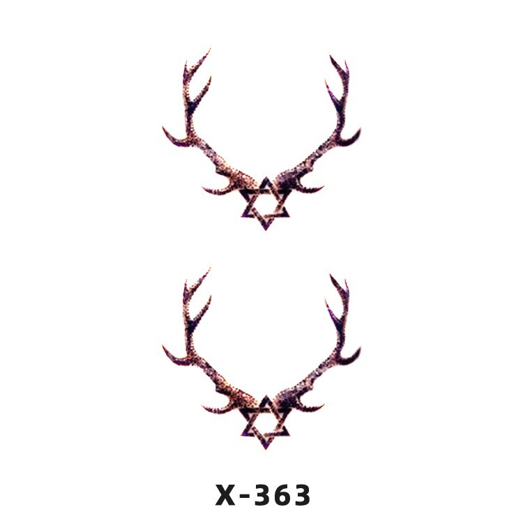 Arco de flor pequeña pegatinas de tatuaje fresco 3D dibujos animados transfronterizo Henna rosa impermeable texto en inglés pegatinas de tatuaje