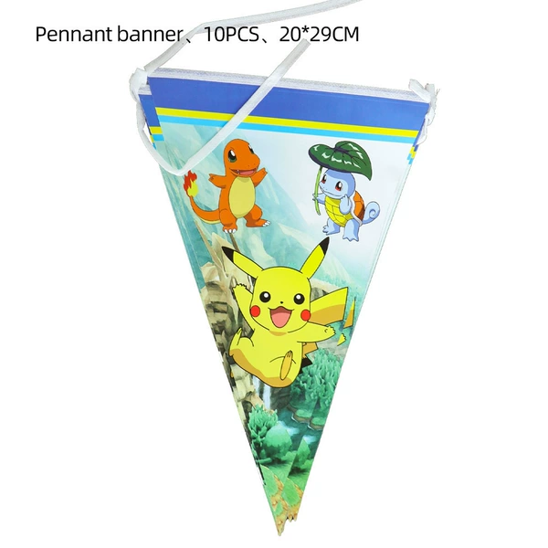 Pikachu pennant 10 pieces 1 pack