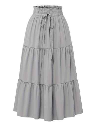 Pleated A Line Skirt High Waisted Women's Cross-border