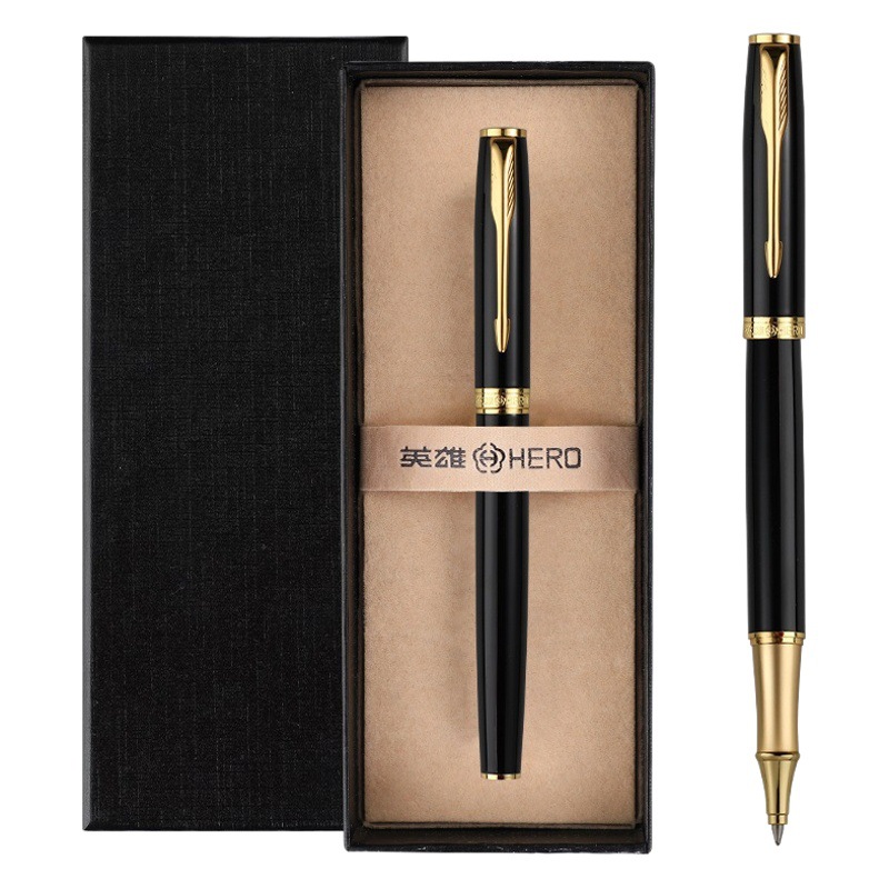 Hero ball pen E609 black knight metal sign pen business group purchase gift lettering ball pen stationery wholesale