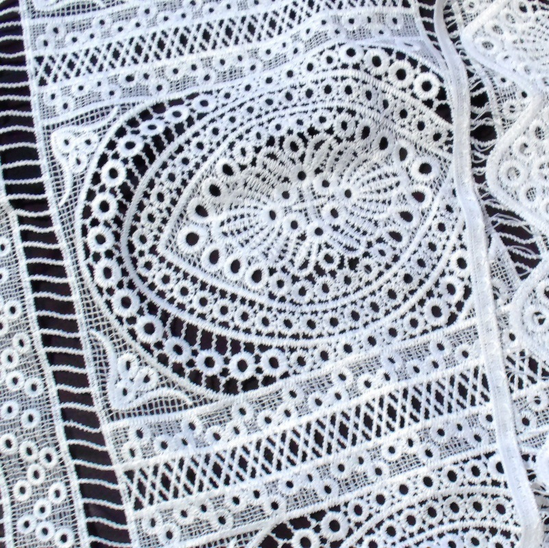 New milk silk all over hollow water soluble lace lace fabric…