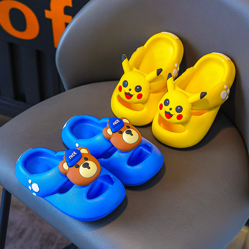 Zapatillas para niños verano antideslizante interior mudo niños al aire libre bebé niños sandalias playa niñas zapatillas de dibujos animados