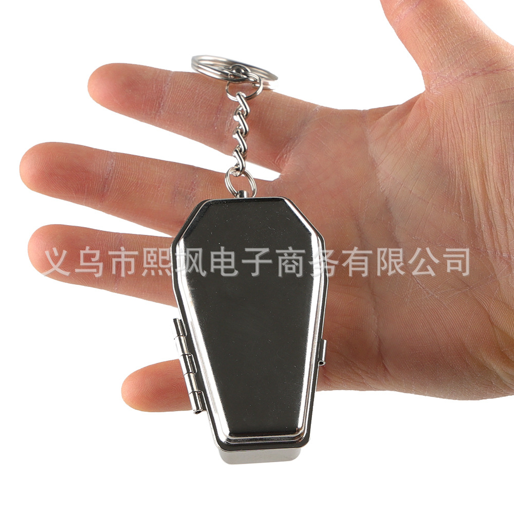 (2개) 공장 공급 3 키 체인 휴대용 재떨이 금속 작은 재떨이 원형 관 재떨이