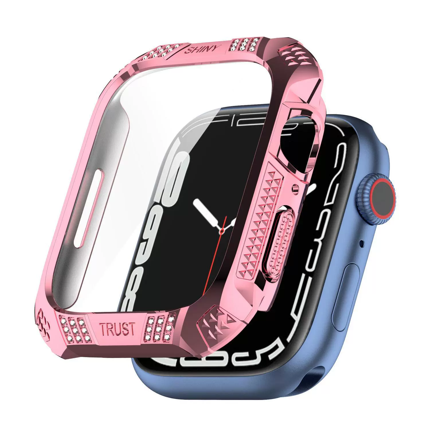 Shiny Case with Screen Protector for Apple Watch 7,41 mm ful