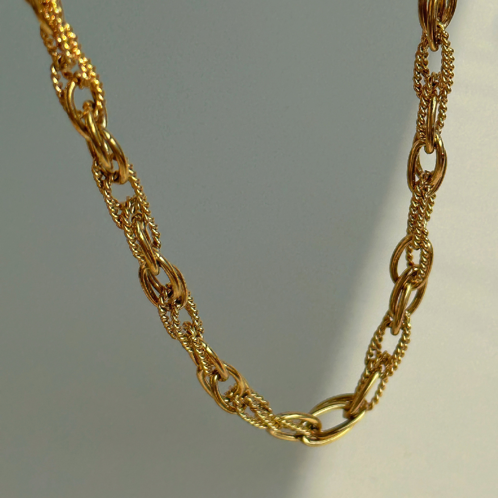 20g Weight Necklace Classification Simple Style Solid Color Titanium Steel Plating Necklace
