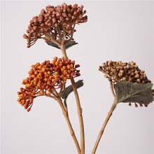 仿真植物叶穗秋色绣球果干花色花束手捧 家居摆放 DIY装饰 品婚庆