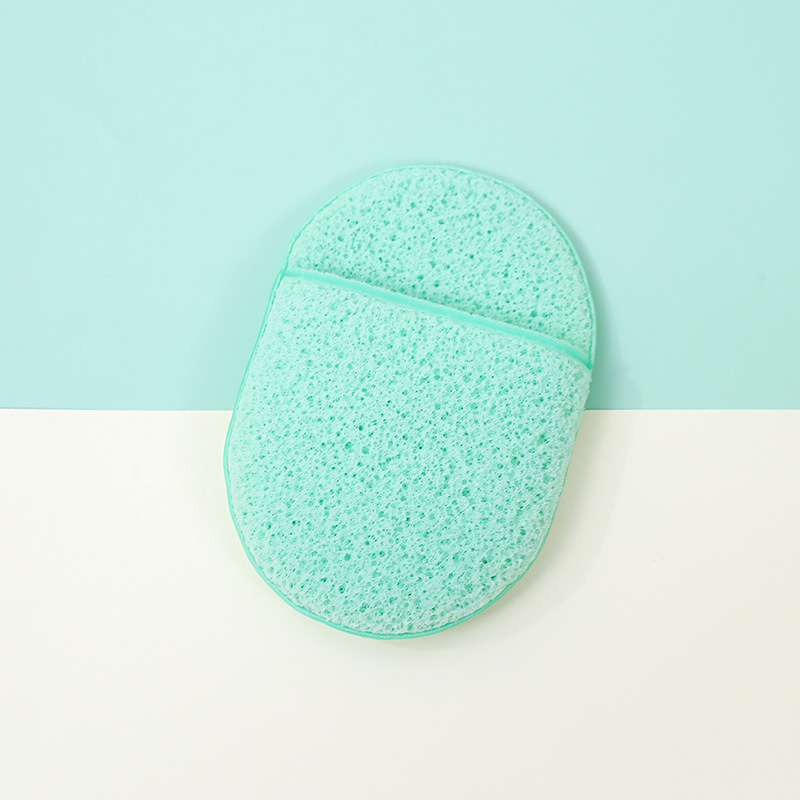 Fábrica de lavado facial personalizado guante ovalado zapatillas de limpieza facial limpieza de película de barro limpia esponja de desmaquillaje toallas faciales