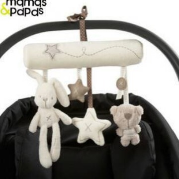 Baby Toy New Children's Plush Toy Rabbit Car Hanging Baby Bed Hanging Car Hanging Toy with Music