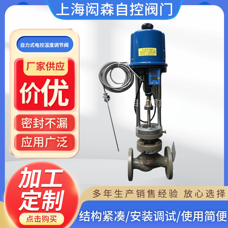 ZZWPE-16C自力式电控温度调节阀 电动温控调节阀自立式温控阀DN25