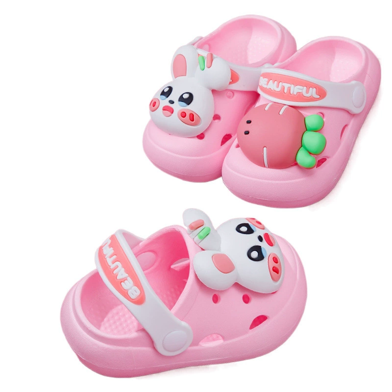 Демисезонная детская обувь с мультяшным рисунком, нескользящие износостойкие шлепанцы, милые сандалии