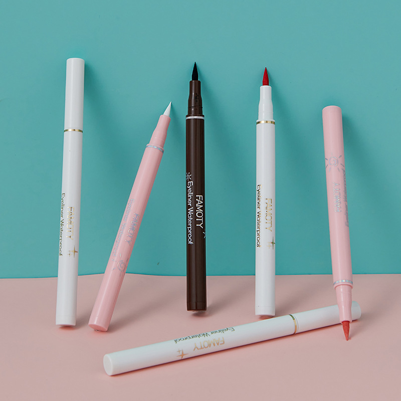 Color eyeliner FAMOTY non-blooming Eyeliner Liquid long-lasting quick-drying waterproof eyeliner lying silkworm pen Cosmetics Wholesale