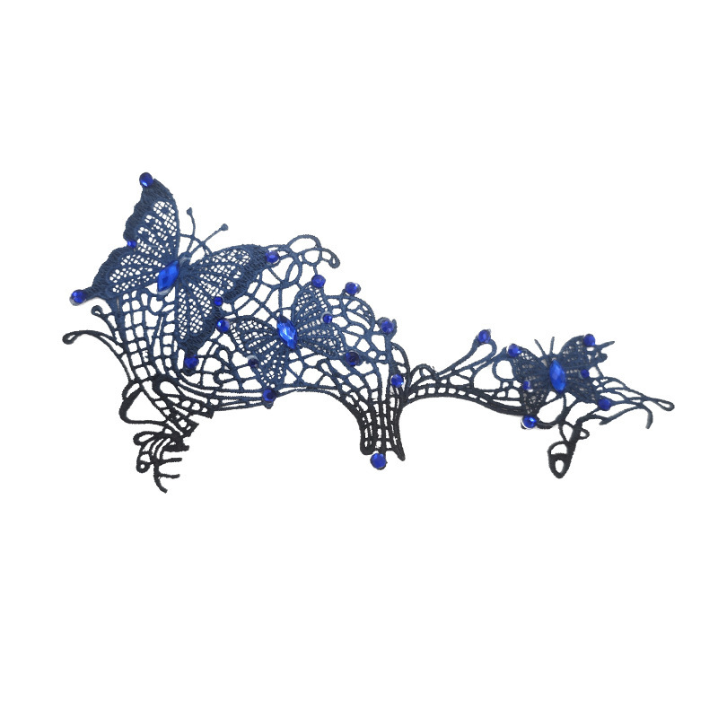 Gfas de mariposa de encaje, máscara de mitad de cara, vestido de fiesta, máscara de Venecia, máscara de borde, máscara de encaje, máscara de ojos