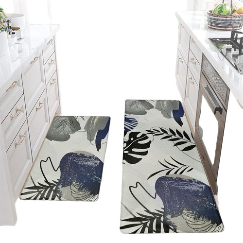 Amazon Kitchen Long Striped Mat Home Geometric Set Foot Mat Bathroom Water Absorbent Mat Machine Washable Floral Mat