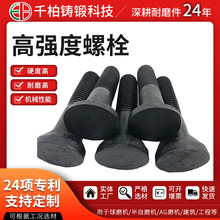 定制40Cr椭圆头螺栓 M30衬里螺栓 矿山衬里螺栓紧固件 耐磨螺栓