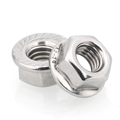 [m3m4m5m6m8m10m12m16] 304 stainless steel hexagonal flange nut nut with positive and negative teeth