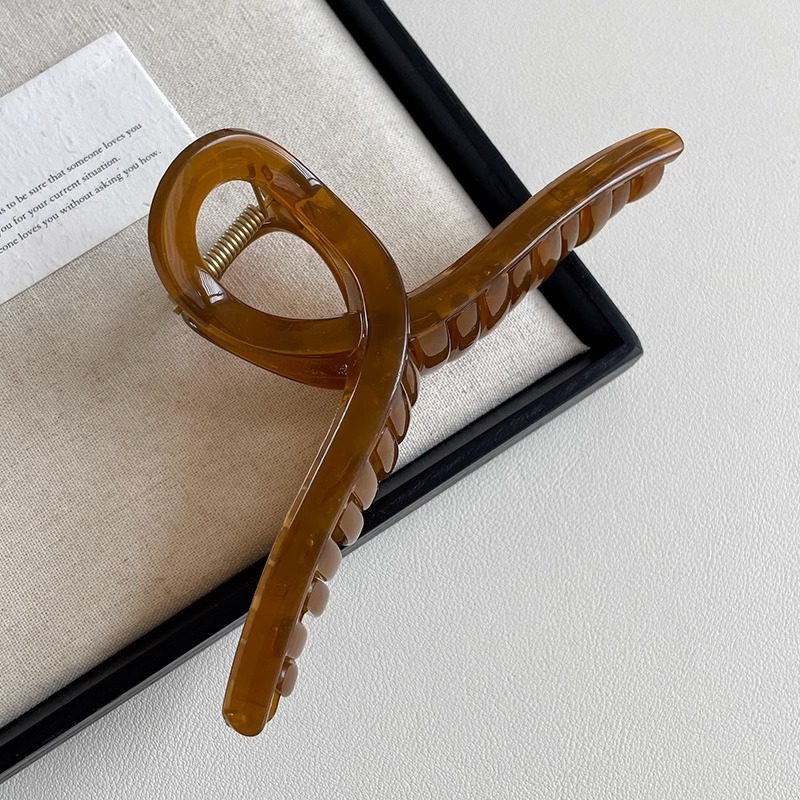 Clip de tiburón grande, clip de agarre para el cabello de placa de sensación de alta calidad, horquilla de temperamento, nuevo estilo, horquilla de gran volumen, tocado de primavera y verano, mujer