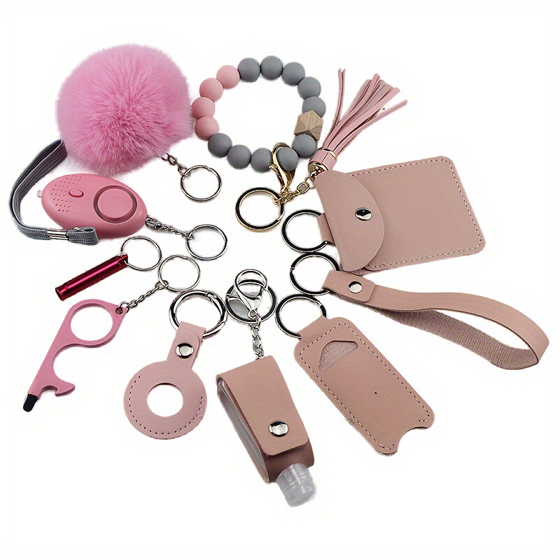 Amazon Cross-Border Women's Self-Defense DIY 11-Piece Set Keychain Pendant Tassel Bracelet Set Car Key Amazon Cross-Border Women's Self-Defense DIY 11-Piece Set Keychain Pendant Tassel Bracelet Set Car Key