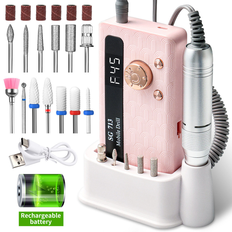 新商品SG713ネイルサンダー美甲店専用充電爪磨き器爪切り研磨機|undefined