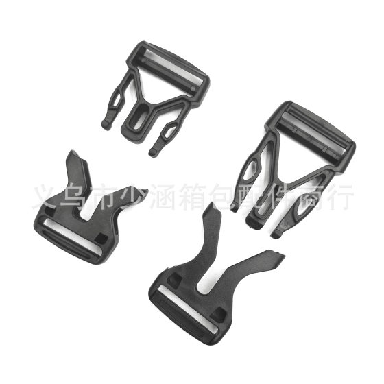 Manufacturer 20 ~ 51mm black ribbon adjustable buckle Y-shaped plastic buckle side open buckle supply wholesale