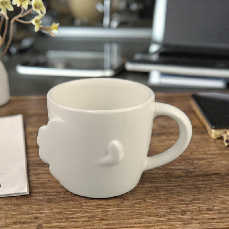 NFeng creativo taza de cerámica adorable alas taza de desayuno de nicho creativo diseño de regalos de vacaciones nuevo