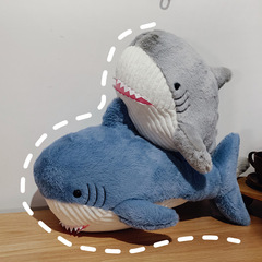 啊嗚小鯊魚抱枕毛絨玩具玩偶女睡覺娃娃公仔生日禮物批發條條同款