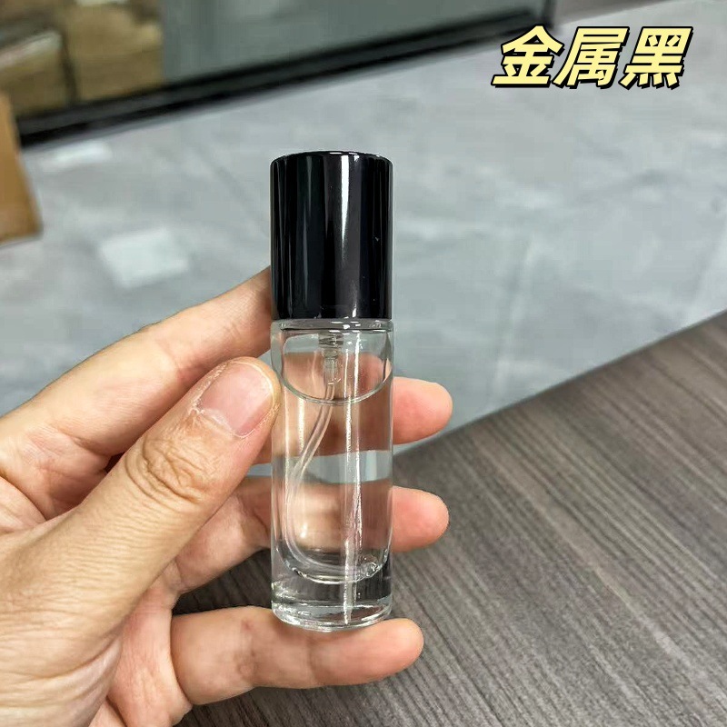 10ML15ML卡口分装瓶便携式玻璃喷雾香水瓶空瓶按压式胡桃木榉木盖|undefined