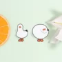 学生日系卡通牛仔大白鹅