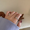 Tide, retro fashionable design adjustable ring, for luck, on index finger