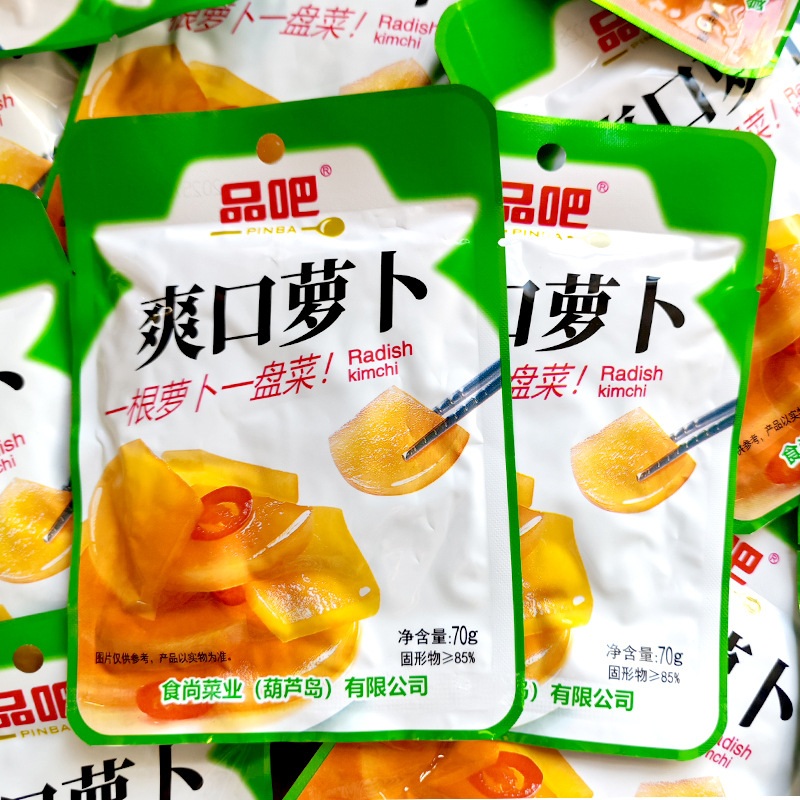 品吧爽口萝卜黄瓜咸菜脆口小菜脆瓜东北早餐下饭菜70克零食即食