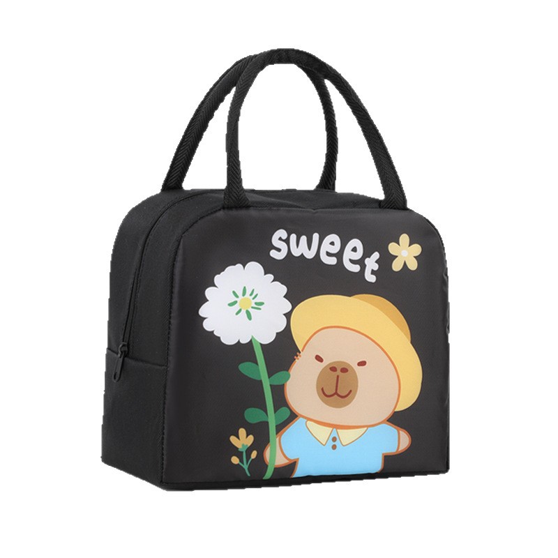 Nuevo lindo conejillo de indias bolsa de lonchera de dibujos animados para ir a trabajar y ir a la escuela con comida bolsa de aislamiento bolsa de almuerzo bolsa de almuerzo bolsa de almuerzo linda bolsa de comida divertida