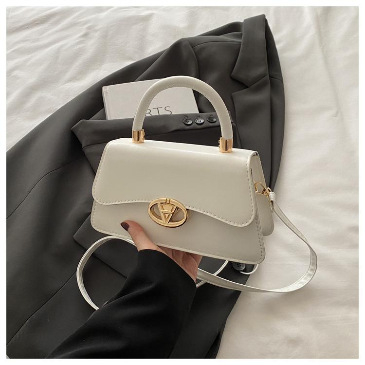 Bolso de hombro femenino 2025 elegante color sólido estilo minimalista