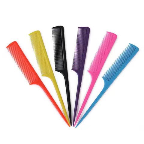 Hair Pointed Comb Color Plastic Plate Hair Comb Styling Hair Picking Comb Makeup Artist Hair Comb Wet and Dry Dual-Use Hair Comb