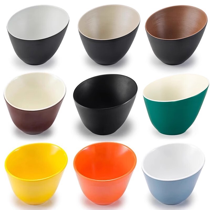 Melamine Slanted Bowl Imitation Porcelain Hot Pot Barbecue Restaurant Vegetable Salad Bowl Imitation Porcelain Anti-Breakage Bulk Seasoning Container Commercial Use Melamine Slanted Bowl Imitation Porcelain Hot Pot Barbecue Restaurant Vegetable Salad Bowl Imitation Porcelain Anti-Breakage Bulk Seasoning Container Commercial Use