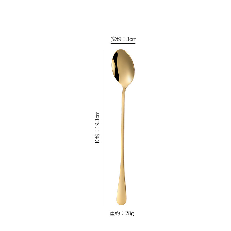 304長柄ステンレス製ミキシングスプーン1010アイススプーンコーヒースプーン越境販売アイスクリームスプーンアイスチップスプーン|undefined