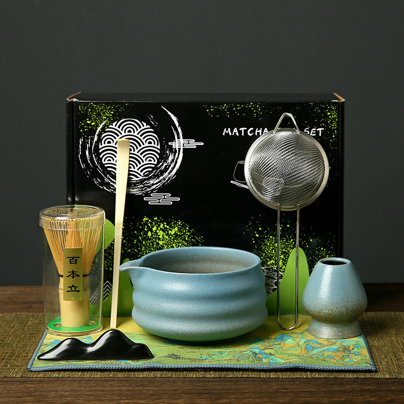 抹茶ボウル セラミック 和風抹茶セット 茶筅 竹抹茶ブラシ 百本立 宋代茶道 ギフトボックス|undefined