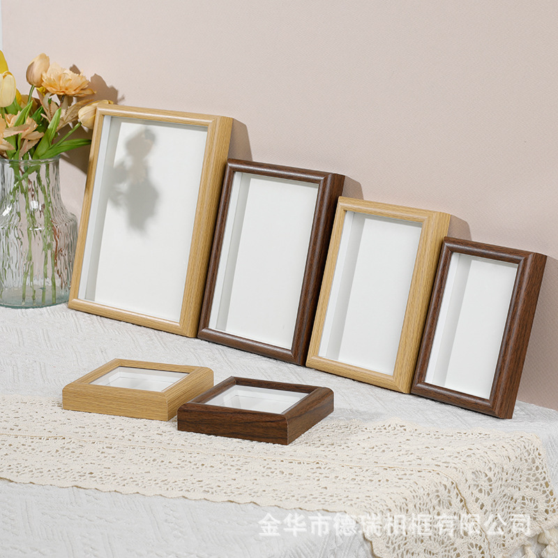 New Hollow Three-Dimensional Photo Frame with Glass Surface, Empty Frame Display Stand, Manufacturer Wholesale Wooden Picture Frame Decoration 67810inch New Hollow Three-Dimensional Photo Frame with Glass Surface, Empty Frame Display Stand, Manufacturer Wholesale Wooden Picture Frame Decoration 67810inch