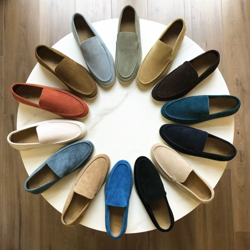 Новая модель 2025 года: мужские лоферы без логотипа из натуральной кожи, удобные, повседневные, деловые, простые.
