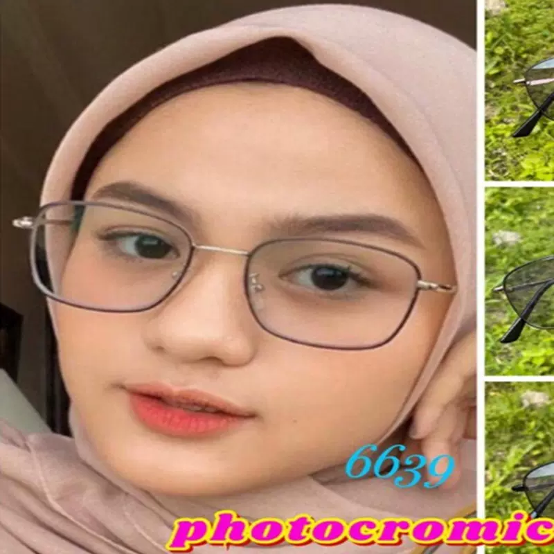 感光变色眼镜Photochromic glasses防蓝光平光镜近视变色眼镜